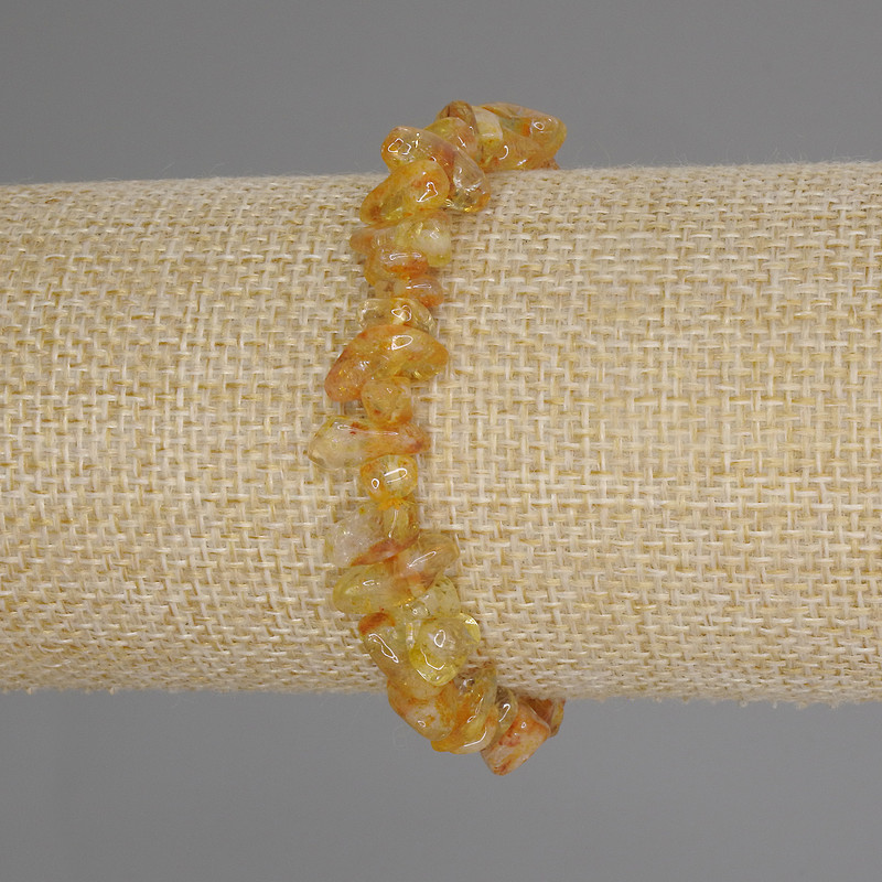 Bransoletka z drobin cytrynu, średnica 6-9×3-5 mm, długość 18 cm, elastyczna
