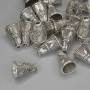 Końcówka do biżuterii, średnica 11×9 mm, średnica otworu 1,6–7 mm, srebrzysty kolor metalu, opakowanie 20 g ± 23 szt. +