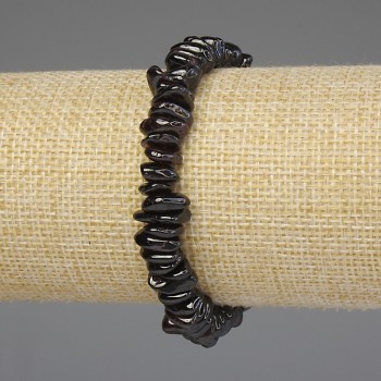 Bransoletka z drobin granatu na elastycznej bazie