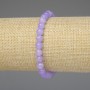 Bransoletka z lawendowego ametystu, gładkie kuleczki 6 mm, długość 18 cm, elastyczna
