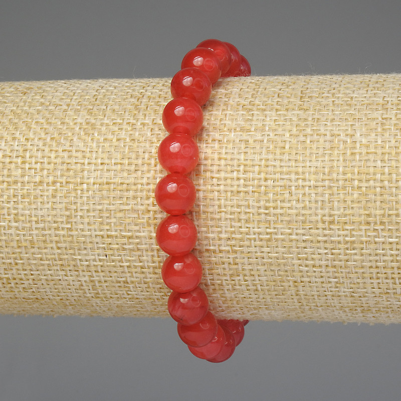 Bransoletka z turmalinem – gładkie kuleczki 8 mm, długość 18 cm, elastyczna