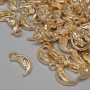Wisiorek-podwieszka «Księżyc», kolor metalu złoto, średnica 13×6 mm, otwór na uszko 1,7 mm, opakowanie 46 szt.