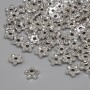 Srebrna czapeczka do koralików 5×1,5 mm ± otwór 1,2 mm ± opakowanie 91 szt. +