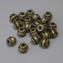 Koralik-wstawka, kolor metalu: brąz, średnica 6×7 mm, otwór średnicy około 2,2 mm, opakowanie 22 szt. +