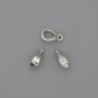 Zawieszka do wisiorków w kolorze srebrnym, średnica 11 × 3,5 mm, otwór 5 × 3,5 mm