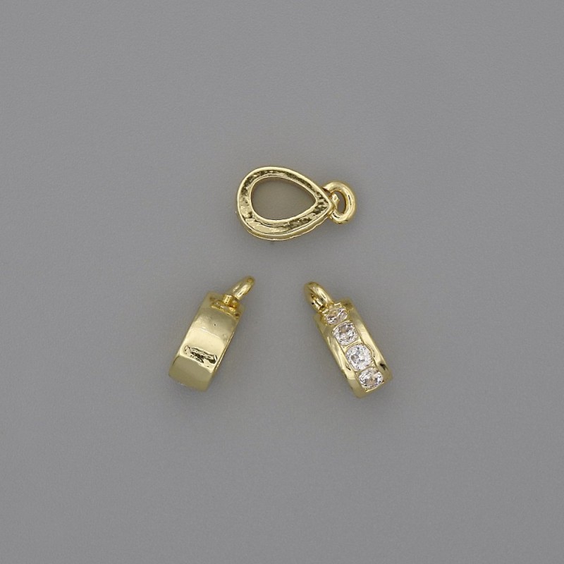 Zawieszka do wisiorka, średnica 11×3,5 mm, średnica otworu 5×3,5 mm, kolor metalu złoty