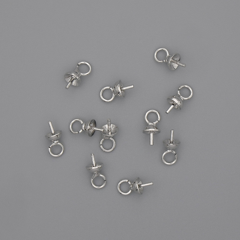 Sztyft z kapelusikiem, srebrzysty, średnica d mm, długość 4×7,5 mm, 1 szt.
