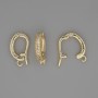 Zawieszka rozłączna z złoceniem do wisiorków, średnica 18×3 mm ±, białe kryształy, złoty kolor metalu