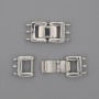 Zapięcie na 3 nici, 25×11 mm, srebrny kolor metalu