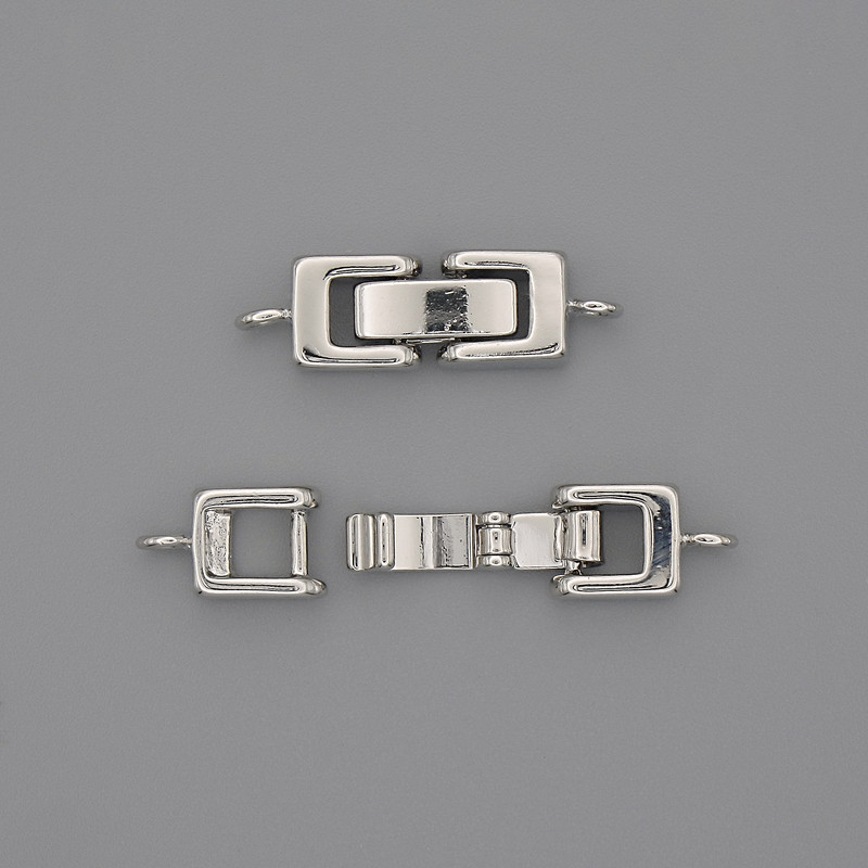 Zapięcie jubilerskie, średnica 22×7 mm ± srebrzysty kolor metalu