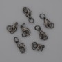 Zapięcie karabinkowe 10×5 mm, czarny kolor metalu
