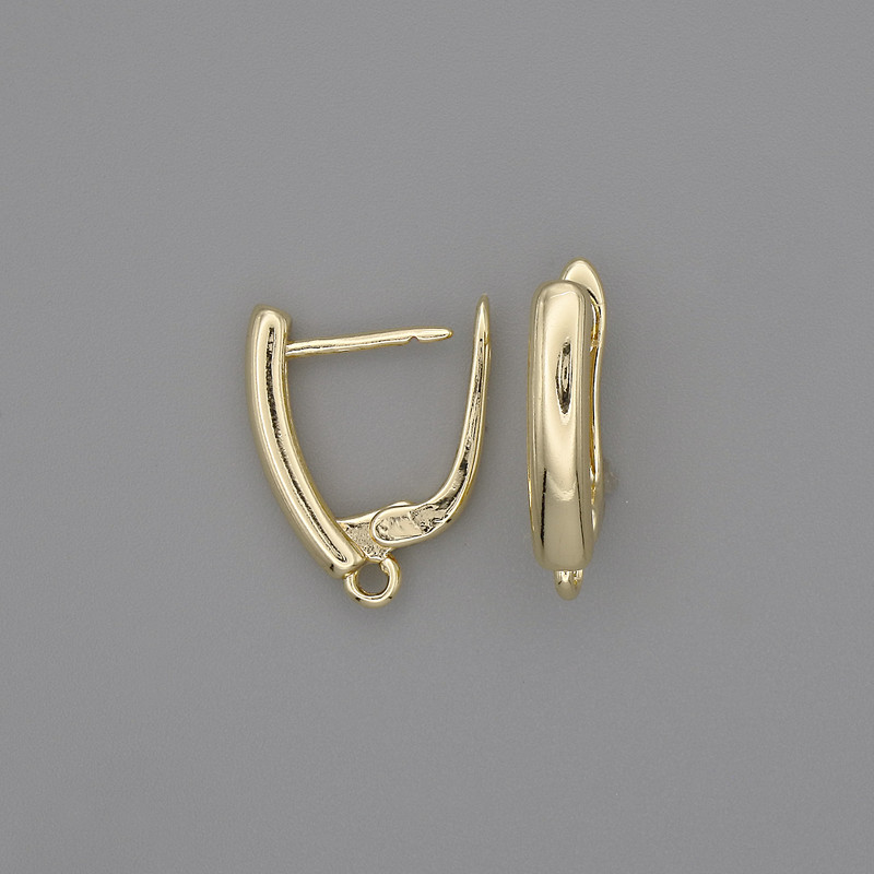 Zawieszki do kolczyków z metalem złocistym 18×3 mm – para
