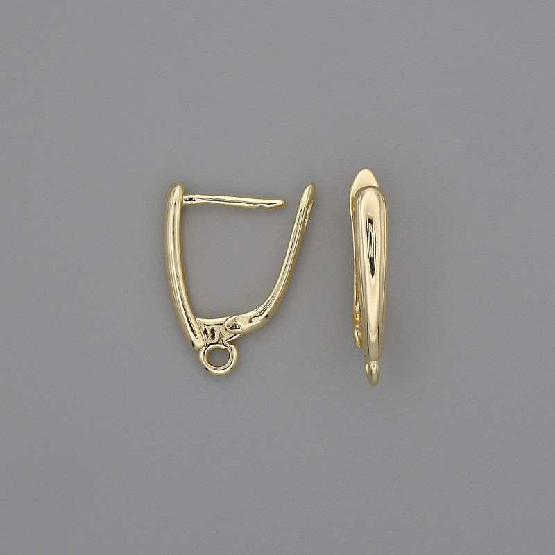 Sztyfty do kolczyków z metalu złoconego 18×3 mm - para