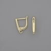 Haczyki do kolczyków z metalem w kolorze złotym 15×3 mm+ - para