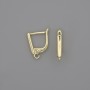 Haczyki do kolczyków z metalem w kolorze złotym 15×3 mm+ - para