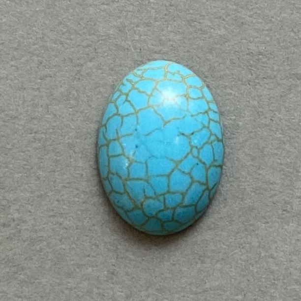 Okucia kaboszon turkusowy 18×13 mm ± cena za 1 szt.