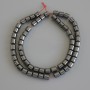 Koraliki hematyt cylindryczny 6×6 mm na nici, długość 40 cm+