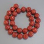 Koraliki z porowatego koralu – kuleczki, średnica 14 mm, długość 40 cm, na nici
