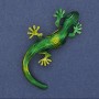 Broszka-wisiorek Jaszczurka zielona emalia 58×28 mm+