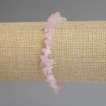 Bransoletka z różowego kwarcu – odłamki 5–12×2–5 mm, długość 18 cm, elastyczna