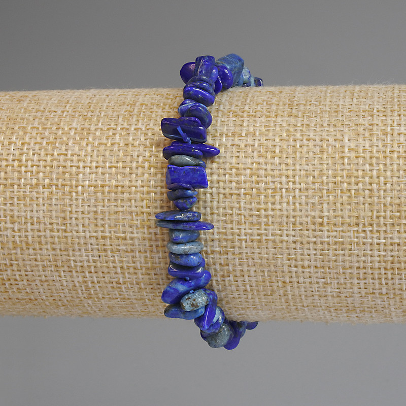 Bransoletka z kawałków lazurytu 4–8×1–3 mm, długość 18 cm, elastyczna