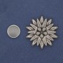 Broszka na magnesie Kwiat 41 mm ± srebrzysty metal