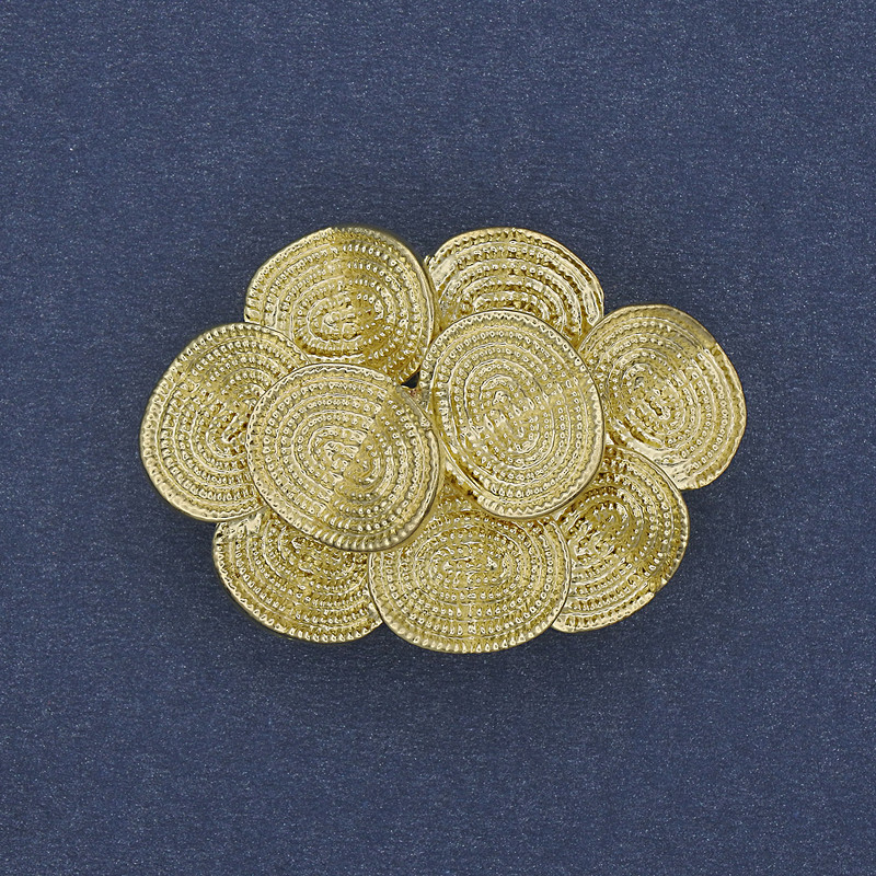 Broszka-wisiorek Akcent 36×26 mm ± złoty metal