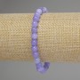 Bransoletka z akwamarynu, gładka kulka, średnica 6 mm, długość 18 cm, elastyczna