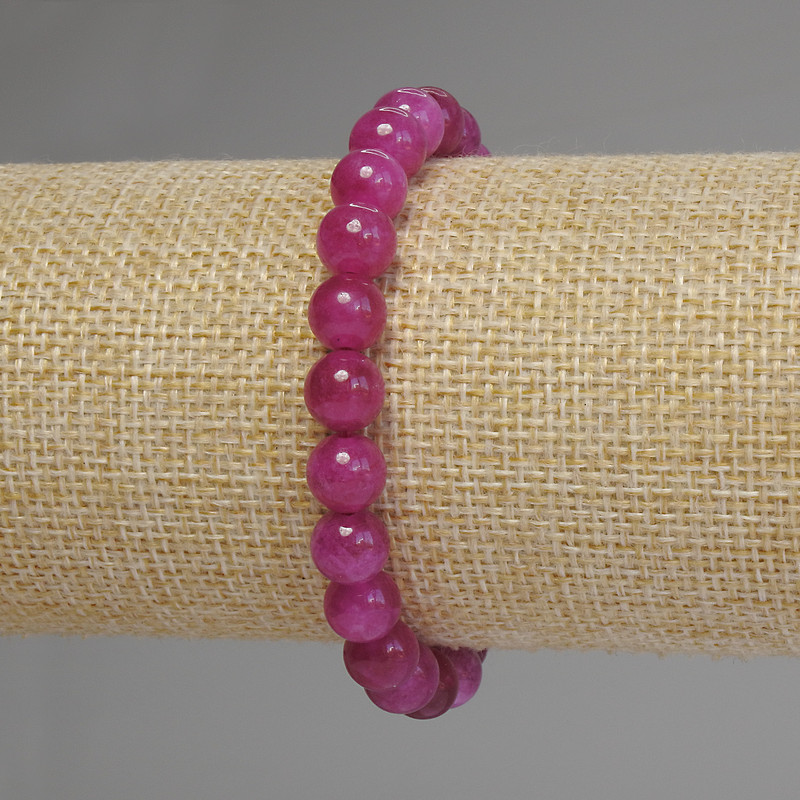 Bransoletka z turmalinem, gładkie kuleczki, średnica ok. 8 mm, długość 18 cm, elastyczna