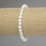 Bransoletka z masy perłowej, gładka kulka, średnica 6 mm, długość 18 cm, elastyczna