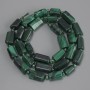 Koraliki z malachitu fasetowane, średnica 10–12×6–6 mm, koraliki 5 mm ±, 3 mm ±, długość 39 cm ± na nitce
