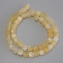 Koraliki cytrynowe w kształcie sześcianów, średnica 7,5×7,5 mm, długość 37 cm ± na nici