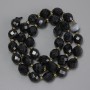 Koraliki agatowe w formie fasetowanego ziarenka, średnica 10×8 mm ±, koraliki o średnicy około 3 mm ±, długość 39 cm ±, na nici