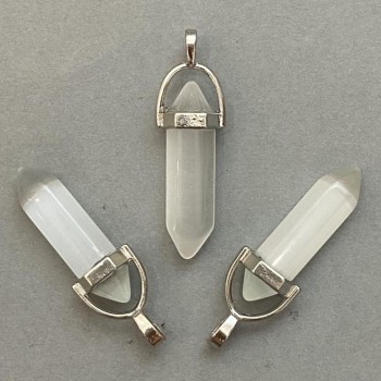 Wisiorek Kocie Oko, sześciokątny kryształ, kula, 8×31×41 mm+