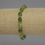 Bransoletka z jadeitu fasetowane ziarna o średnicy około 8×6 mm ±, koraliki 3 mm ±, długość 18 cm, elastyczna