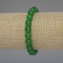 Bransoletka z chryzoprazem – gładka kulka, średnica 8 mm, długość 18 cm, elastyczna