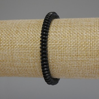 Bransoleta z czarnego hematytu, rondel 18 cm