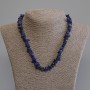Naszyjnik z lazurytu – drobinki, średnica 6-13×2-7 mm ±, długość 50 cm ± z zapięciem