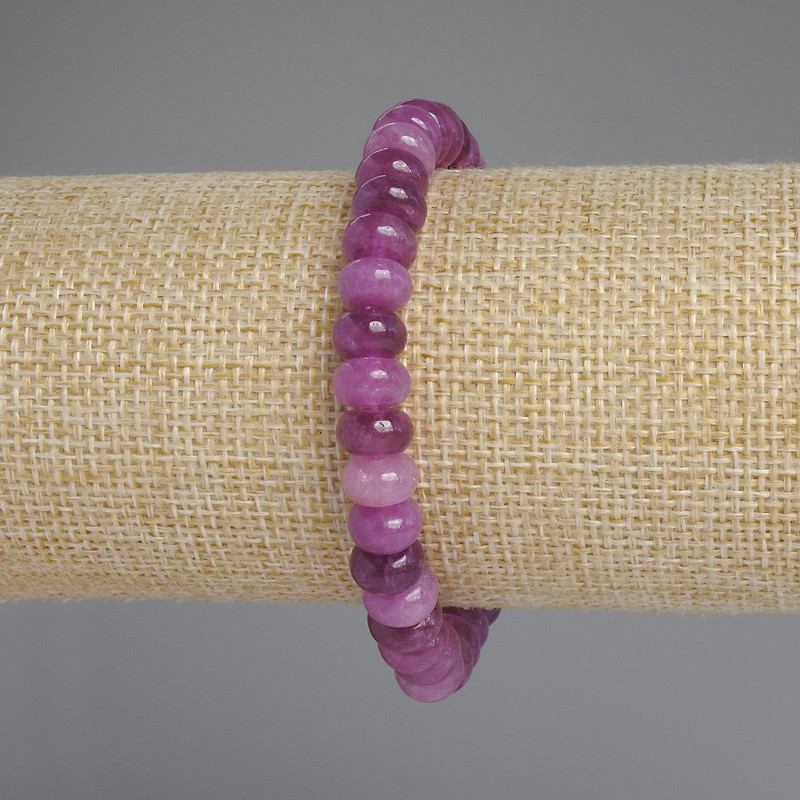 Bransoletka z turmalinu w kształcie rondelków, średnica 8×5 mm, długość 18 cm