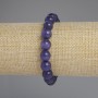 Bransoletka z kamieniem Kocie Oko, gładkie kuleczki, średnica 9,5 mm, długość 18 cm, elastyczna