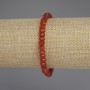 Bransoletka z karneolu fasetowanego w kształcie rondela, średnica 6×4 mm, długość 18 cm, elastyczna