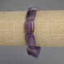 Bransoletka z ametystu, prostokątne ogniwo, średnica 18x13 mm +/-, długość 18 cm +/-, na elastycznej gumce