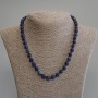 Naszyjnik z lazurytu, fasetowana kulka o średnicy około 8 mm, długość 50 cm ±, z zapięciem