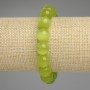 Bransoletka z kamienia kociego oka oliwkowa, gładkie kule, średnica 11,5 mm, długość 18 cm, elastyczna