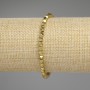 Bransoletka hematyt w kolorze złotym, fasetowane kulki o średnicy 4×4 mm, długość 18 cm, elastyczna