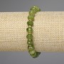 Bransoletka z jadeitu fasetowanego o kształcie rondla, średnica 8×5 mm, koraliki 3 mm, długość 18 cm, elastyczna