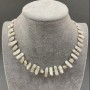 Choker - naszyjnik z barokowymi perłami 13-17×5-8 mm, długość 40 cm + 5 cm przedłużacz łańcuszka