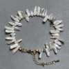 Bransoletka z barokowych pereł 10–13×4–5 mm, długość 18 cm (+ 5 cm łańcuszek)
