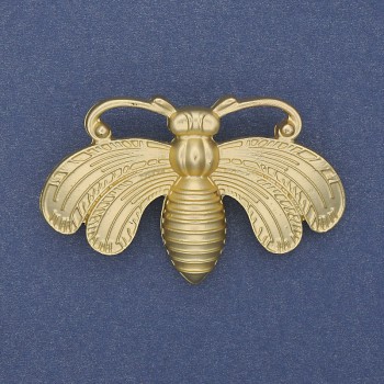 Broszka Motyl kolor matowego złota złocisty metal 50×33 mm+