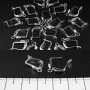 Bigle do kolczyków z angielskim zamkiem «kropla» 50 ± par, 14×10 mm, metal w kolorze srebrnym